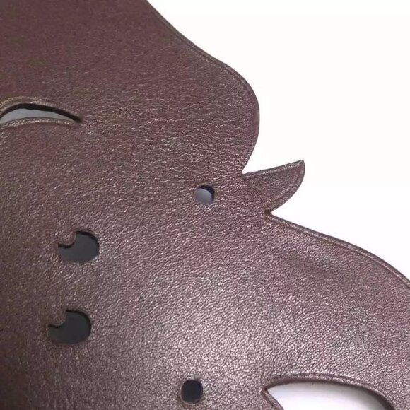 Auth HERMES Petit H Animal Motif Elephant Charm Object Dark Brown/Blue - Picture 11 of 15